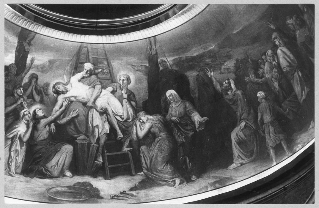 peinture monumentale du choeur : La Descente de croix