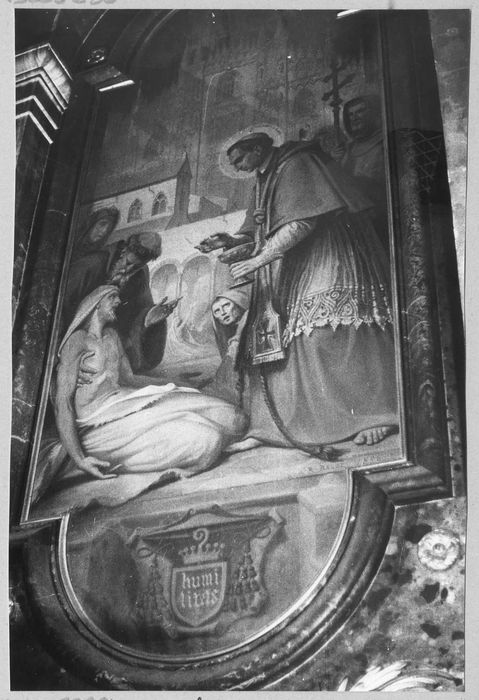 Tableau : Saint Charles Borromée donnant la communion aux pestiférés