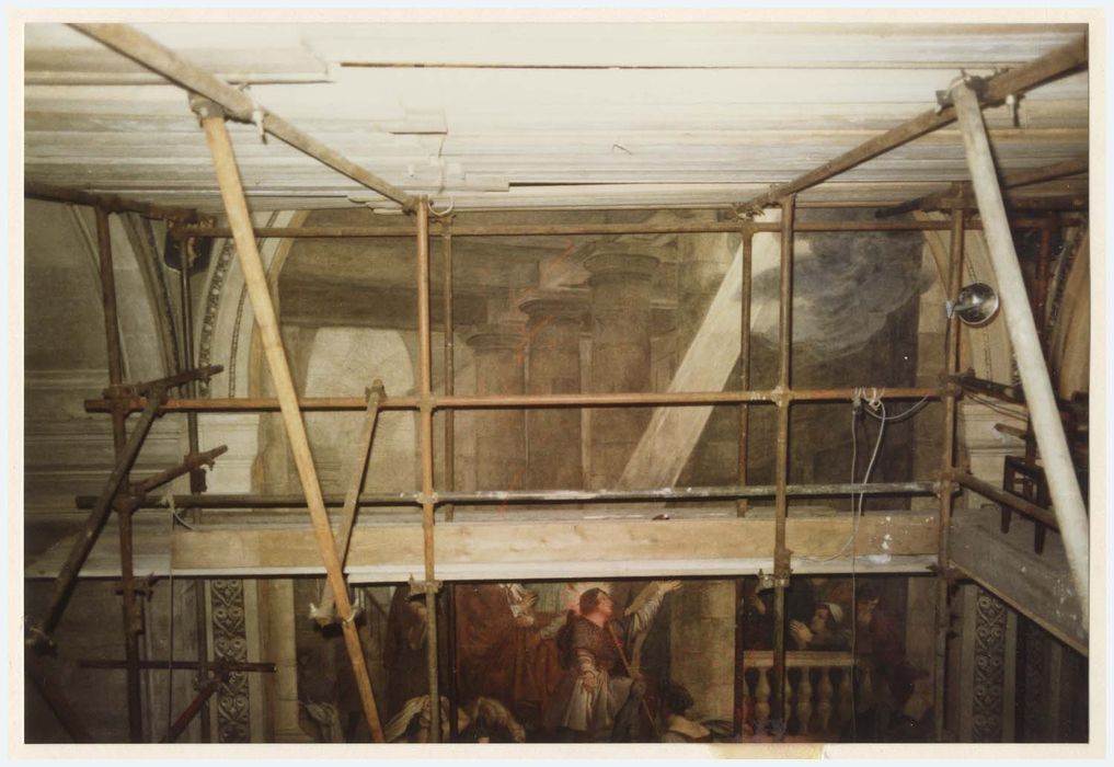 peinture monumentale d’une des chapelles latérales, vue partielle