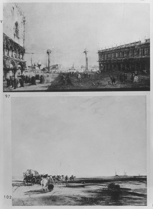 Tableau : Vue de la Piazzetta à Venise et son cadre