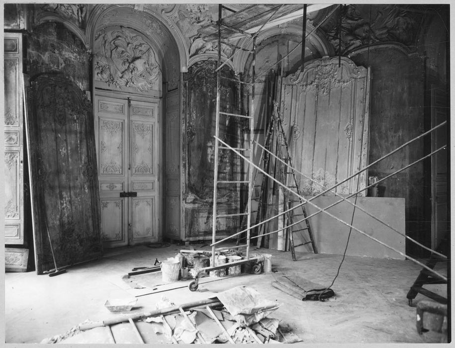 salon ovale du prince, vue partielle des décors