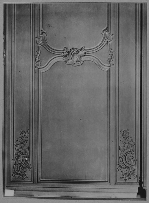 grand salon, lambris de revêtement, détail