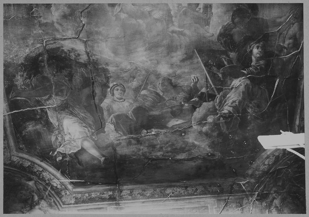 plafond : Le Triomphe de Minerve, vue partielle