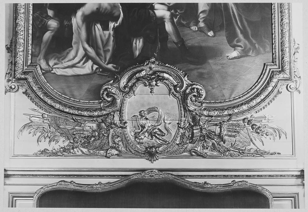 peinture monumentale de la galerie dorée, détail