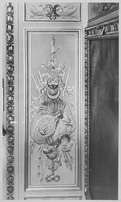 lambris de revêtement du salon des Maréchaux, détail