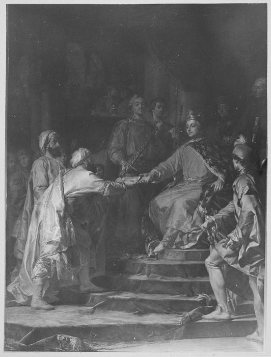 tableau : Saint Louis recevant les ambassadeurs du roi de Tartarie