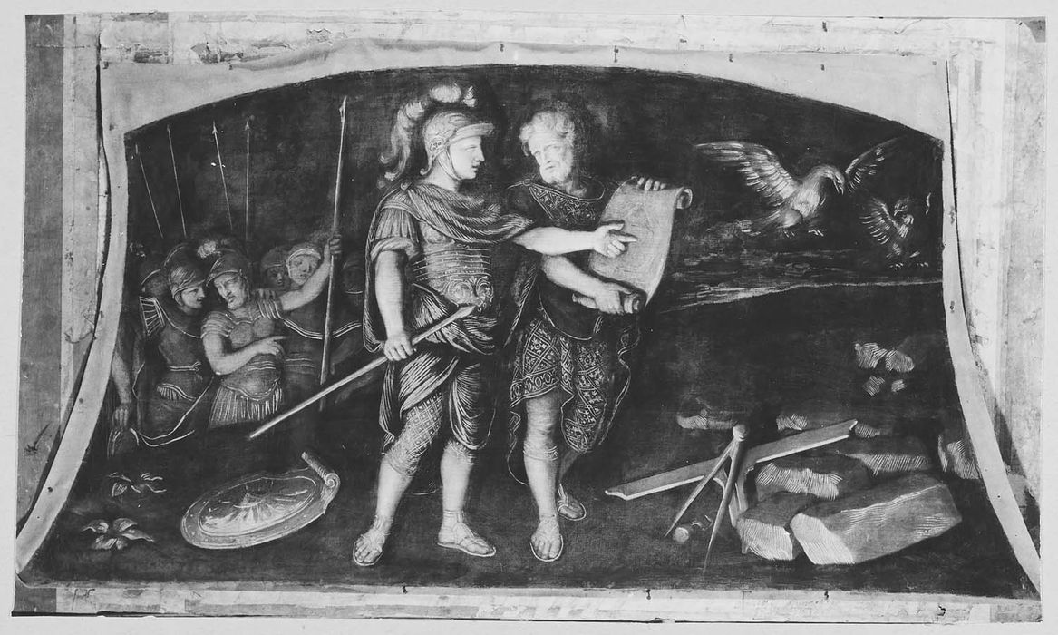 salon, détail d’un tableau (dessus-de-porte ?)