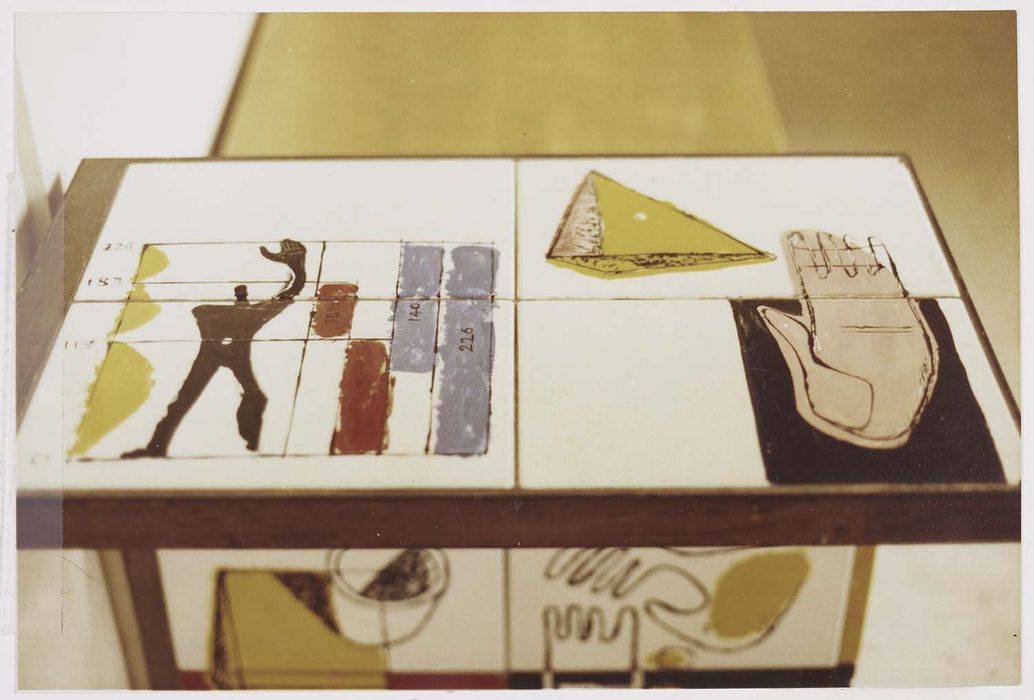 banquette-table, détail