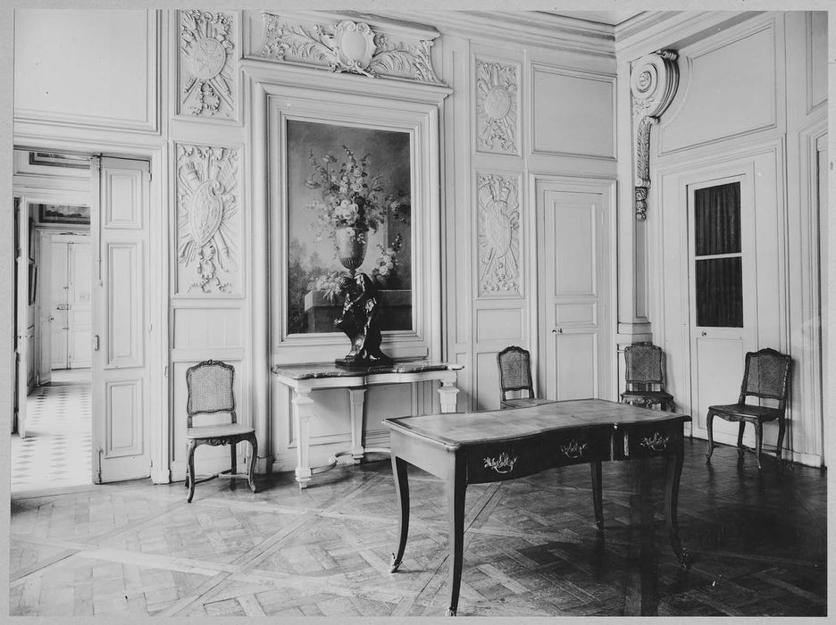 antichambre de Sully, vue partielle des lambris de revêtement