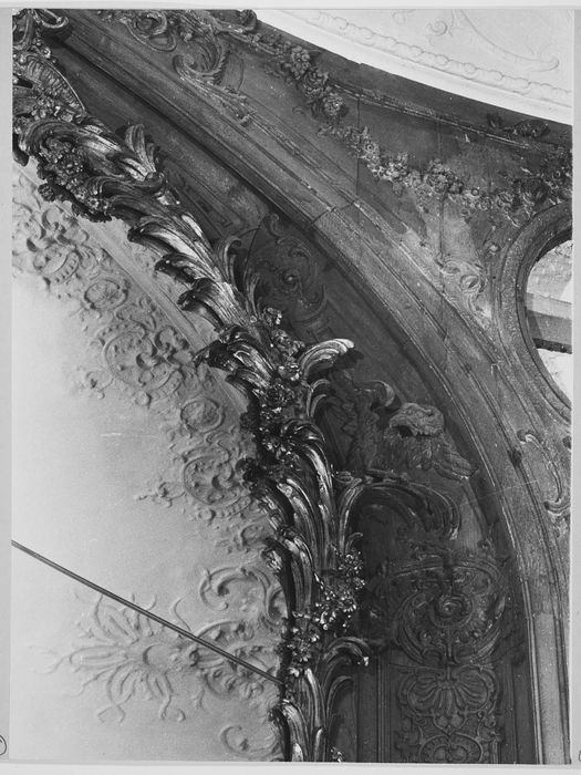 lambris de revêtement du salon d'Eve, détail