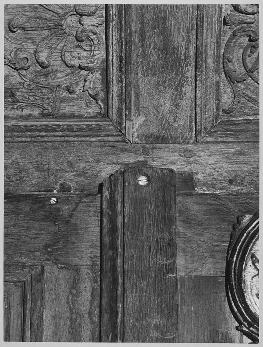 lambris de revêtement du salon d'Eve, détail