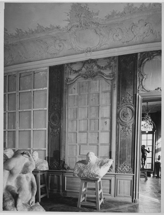 lambris de revêtement du grand cabinet, vue partielle