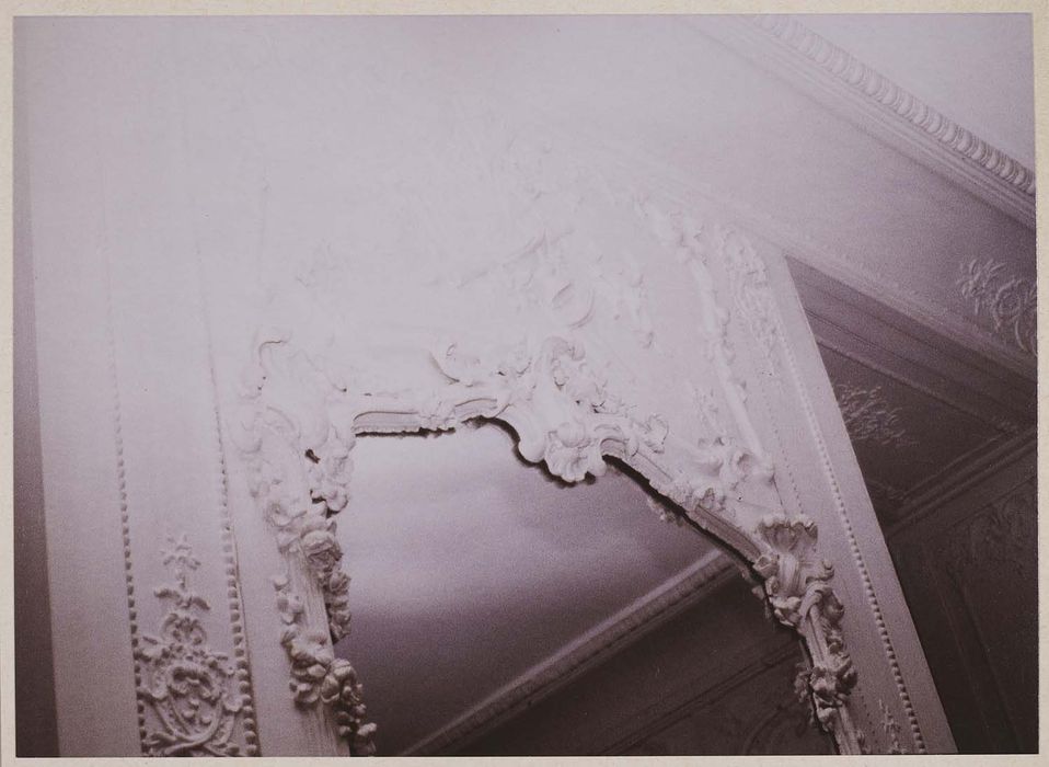 lambris de revêtement du salon de musique, vue partielle