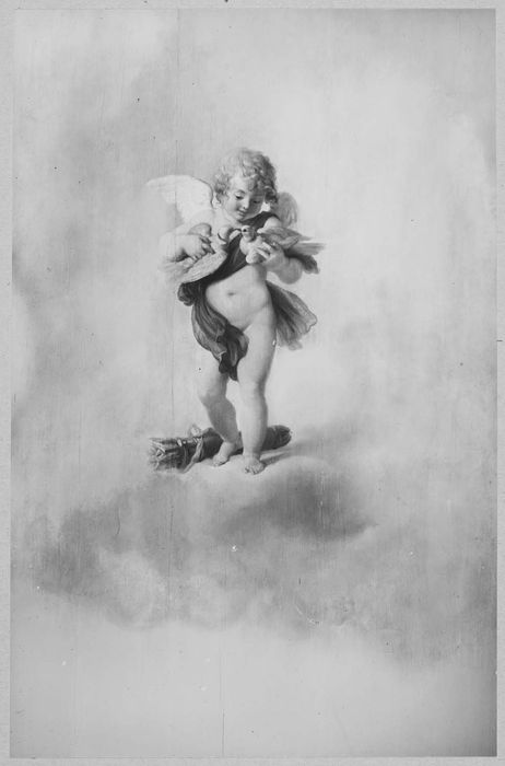 lambris de revêtement du salon d’argent, détail