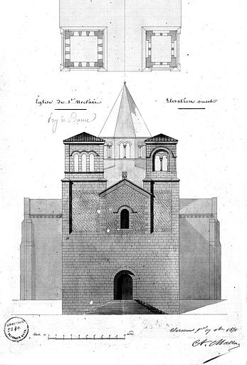 Elévation de la façade ouest