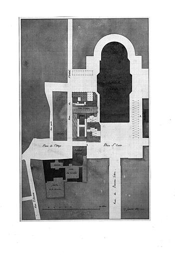 Plan de la Place Sainte-Croix et alentours