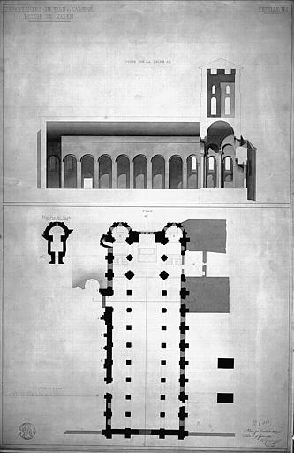 Plan général et coupe longitudinale