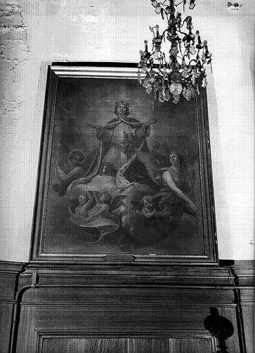 Peinture sur toile de la chapelle, donnée par l'Empereur : Apothéose de Saint Louis fondateur des Quinze-Vingts