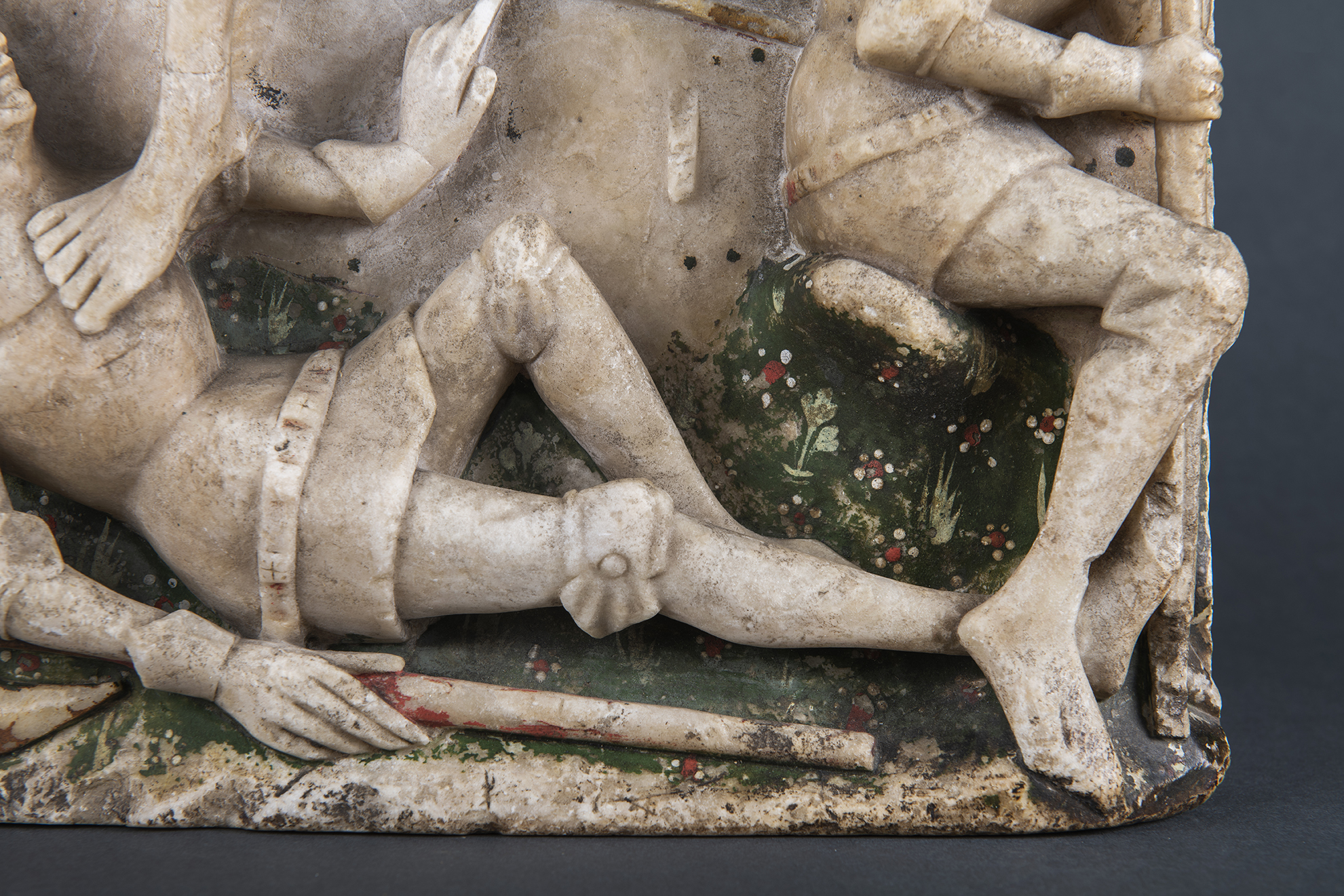 retable en albâtre, Résurrection, détail