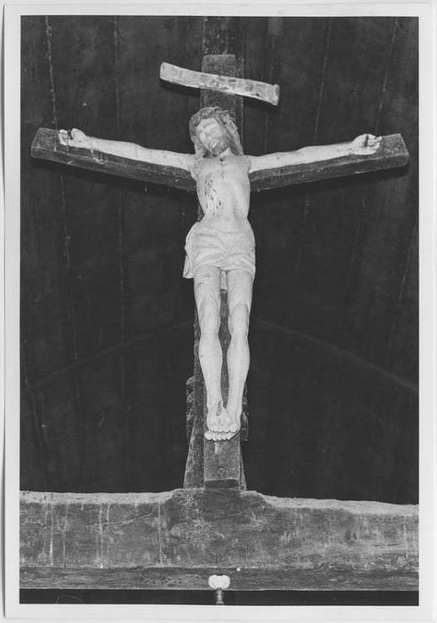 statue de poutre de gloire : Christ en croix - © Ministère de la Culture (France), Médiathèque du patrimoine et de la photographie, Tous droits réservés