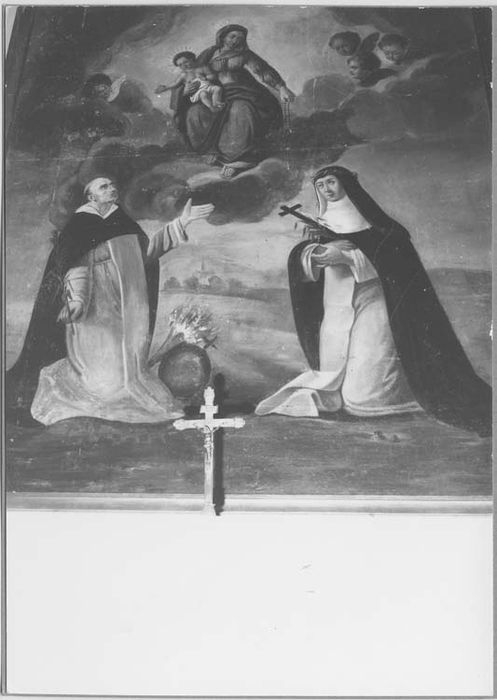 tableau : Remise du rosaire à sainte Catherine de Sienne et saint Dominique - © Ministère de la Culture (France), Médiathèque du patrimoine et de la photographie, Tous droits réservés