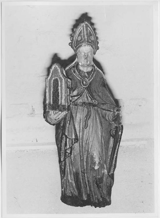 statue : Saint évêque (saint Laurent O'Toole ?) - © Ministère de la Culture (France), Médiathèque du patrimoine et de la photographie, Tous droits réservés