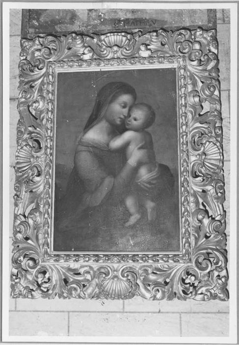 tableau et son cadre : Vierge à l'Enfant - © Ministère de la Culture (France), Médiathèque du patrimoine et de la photographie, Tous droits réservés