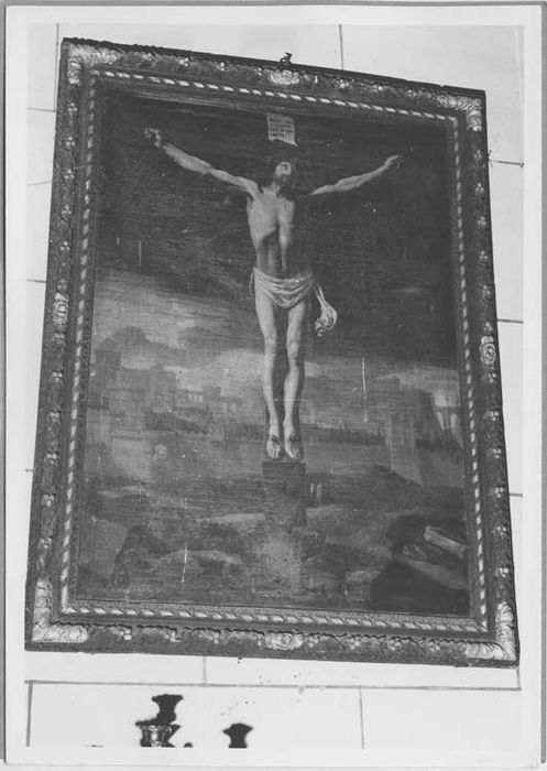 tableau et son cadre : Christ en croix - © Ministère de la Culture (France), Médiathèque du patrimoine et de la photographie, Tous droits réservés