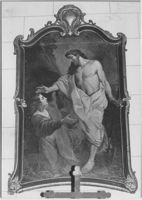 tableau et son cadre : Christ ressuscité apparaissant à Marie-Madeleine - © Ministère de la Culture (France), Médiathèque du patrimoine et de la photographie, Tous droits réservés