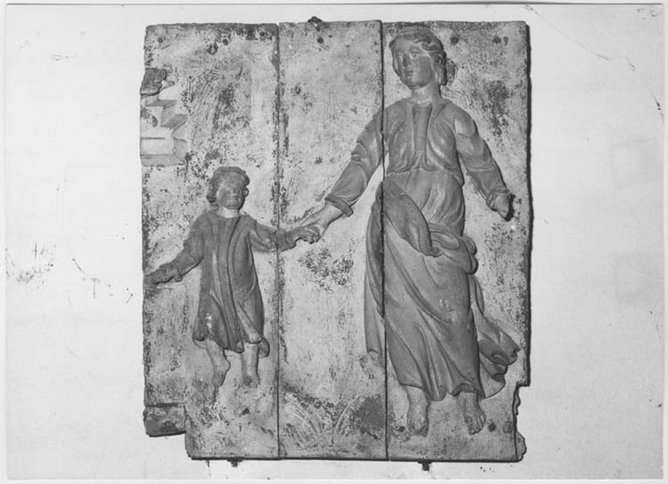 bas-relief : Scène de la vie de saint Cyr et sainte Julitte