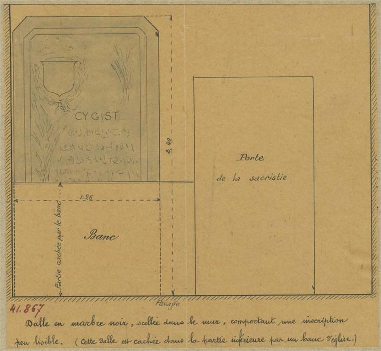 dalles funéraires de la famille de Canonville - © Ministère de la Culture (France), Médiathèque du patrimoine et de la photographie, Tous droits réservés