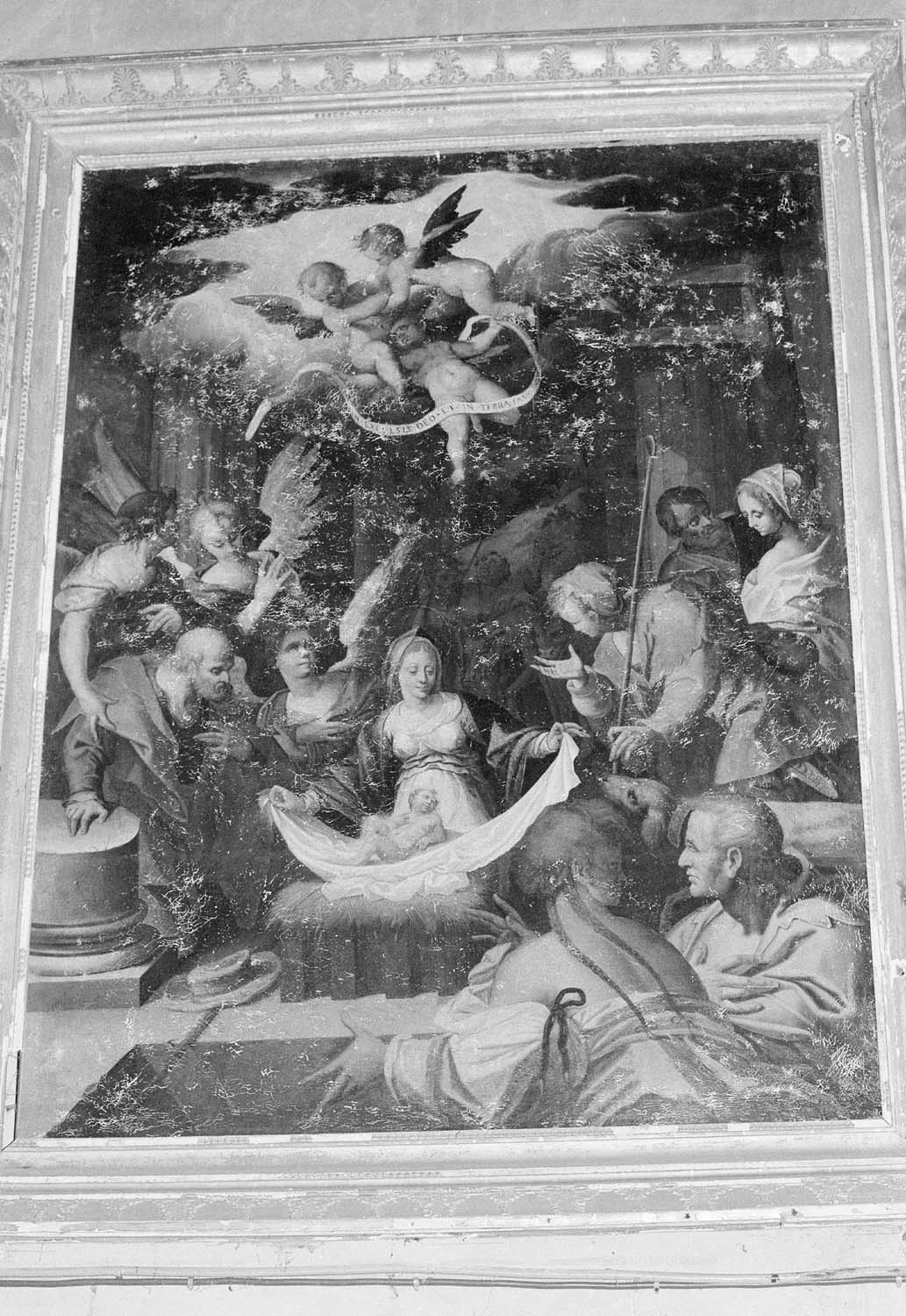 Peinture sur toile: l'Adoration des bergers