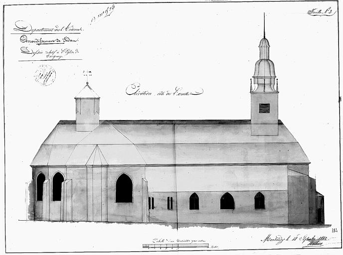 Elévation ouest (feuille n° 3)