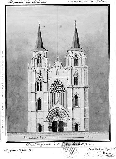 Elévation géométrale de la façade ouest