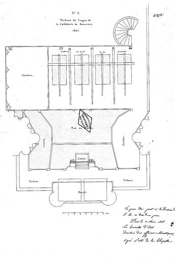 Plan de la tribune d'orgue