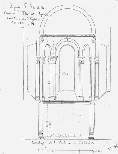 Elévation de la chapelle Saint-Thomas-d'Aquin