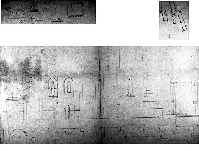 Elévation et plan des baies