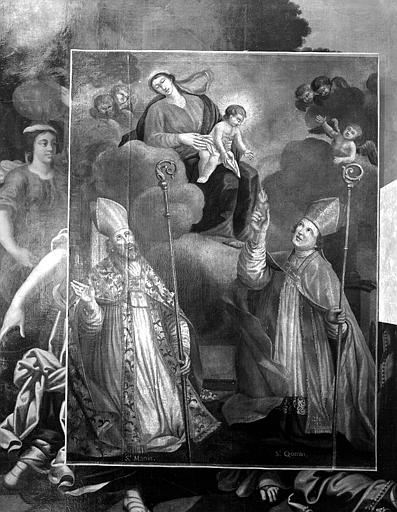 Tableau : 'Saint Martin de Tours et saint Quenin, évêque de Vaison, aux pieds de la Vierge', huile sur toile - © Ministère de la Culture (France), Médiathèque du patrimoine et de la photographie, diffusion GrandPalaisRmn Photo