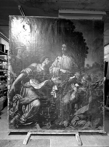 Tableau : 'Le Christ chez Marthe et Marie', huile sur toile ; en cours de restauration - © Ministère de la Culture (France), Médiathèque du patrimoine et de la photographie, diffusion GrandPalaisRmn Photo