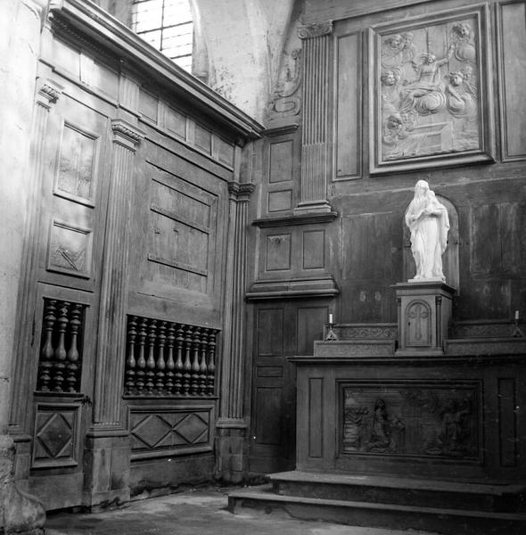 autel, retable, tabernacle, deux bas-reliefs : L' Annonciation, L' Assomption de la Vierge - © Ministère de la Culture (France), Médiathèque du patrimoine et de la photographie (objets mobiliers), tous droits réservés