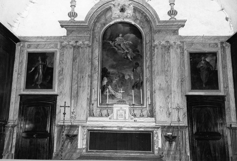 retable du maître-autel, trois tableaux : L' Assomption de la Vierge, saint Pierre, Une sainte - © Ministère de la Culture (France), Médiathèque du patrimoine et de la photographie (objets mobiliers), tous droits réservés