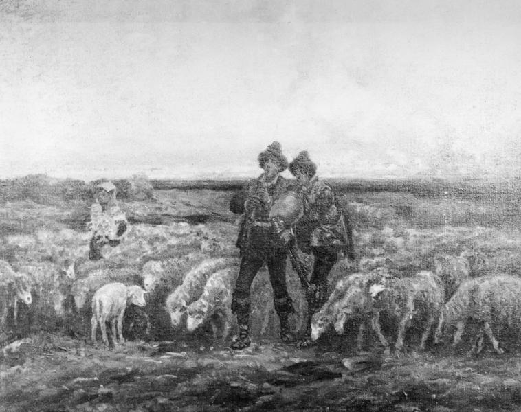 tableau : La Rentrée des moutons dans le soir - © Ministère de la Culture (France), Médiathèque du patrimoine et de la photographie (objets mobiliers), tous droits réservés