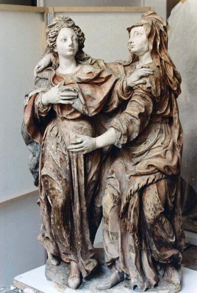 groupe sculpté : La Visitation - © Ministère de la Culture (France), Médiathèque du patrimoine et de la photographie (objets mobiliers), tous droits réservés