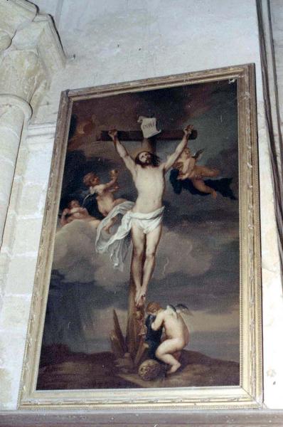 tableau : Le Christ en croix entouré d'anges - © Ministère de la Culture (France), Médiathèque du patrimoine et de la photographie (objets mobiliers), tous droits réservés