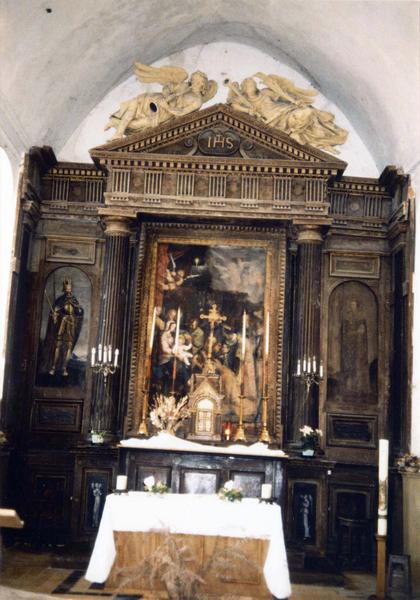 autel, retable, lambris de revêtement, tableaux, deux statues (maître-autel) - © Ministère de la Culture (France), Médiathèque du patrimoine et de la photographie (objets mobiliers), tous droits réservés