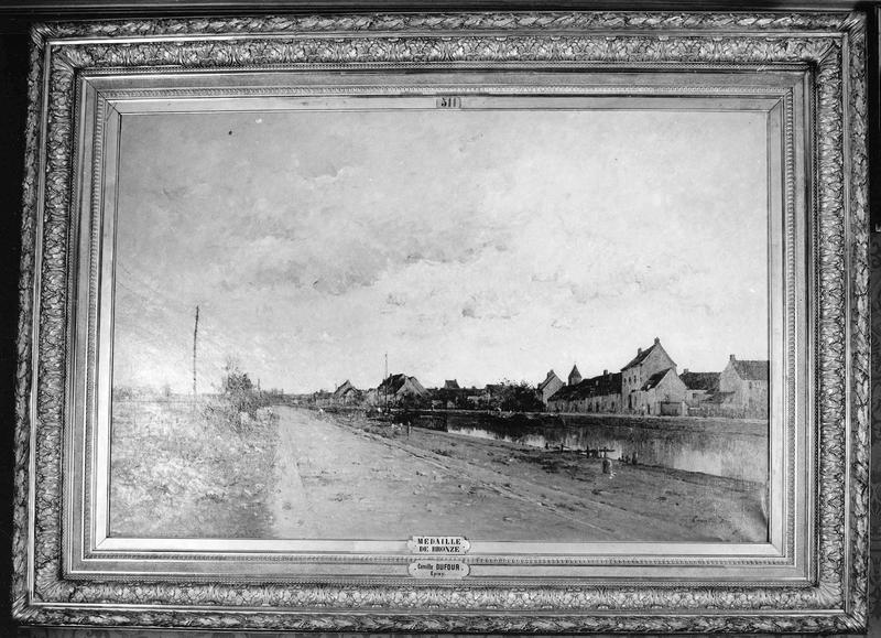 tableau, cadre : Le Bord de canal à Episy - © Ministère de la Culture (France), Médiathèque du patrimoine et de la photographie (objets mobiliers), tous droits réservés