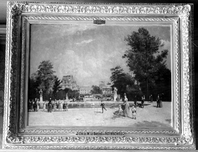 tableau, cadre : Le Bassin des Tuileries - © Ministère de la Culture (France), Médiathèque du patrimoine et de la photographie (objets mobiliers), tous droits réservés