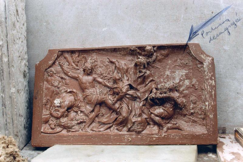 Bas-relief : Episode de la vie de sainte Agnès