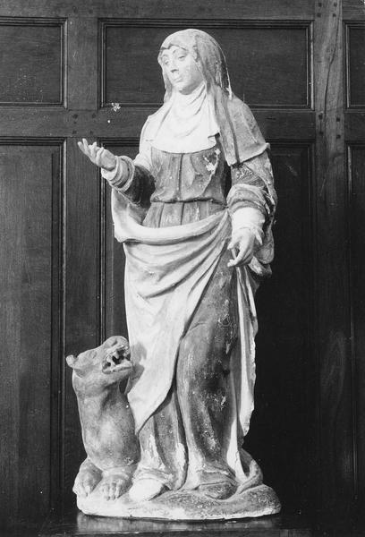 statue : Sainte Marthe ou Sainte Marguerite - © Ministère de la Culture (France), Médiathèque du patrimoine et de la photographie (objets mobiliers), tous droits réservés