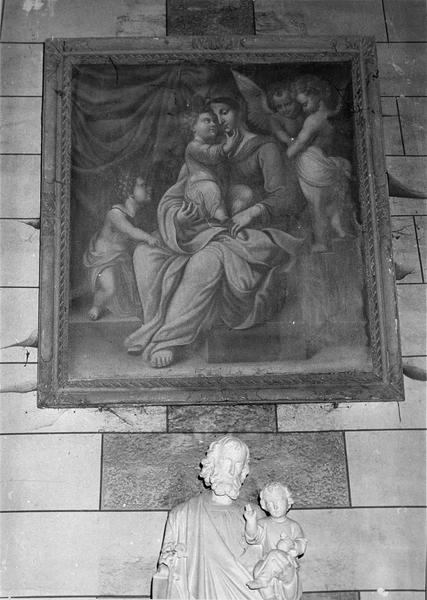 tableau : La Vierge à l'Enfant Jésus entre saint Jean-Baptiste et deux angelots - © Ministère de la Culture (France), Médiathèque du patrimoine et de la photographie (objets mobiliers), tous droits réservés